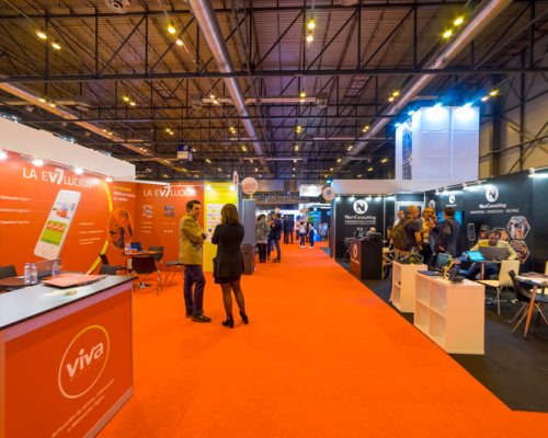 Madrid, Spain. 25 April 2018.Omexpo 2018 digital marketing fair, held in the Ifema pavilions of Madrid